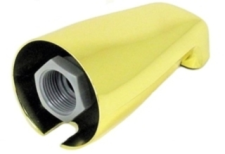 Mark's 1-4-All Over Rim Tub Spout, Polished Brass